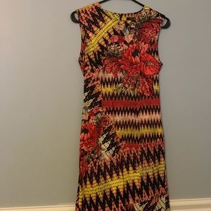 NWOT. French Connection bodycon geo-print dress.